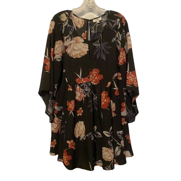 UMGEE Women's Size S Dress Dark Green Floral Boho Roses Granny Popover Romantic - Picture 1 of 8